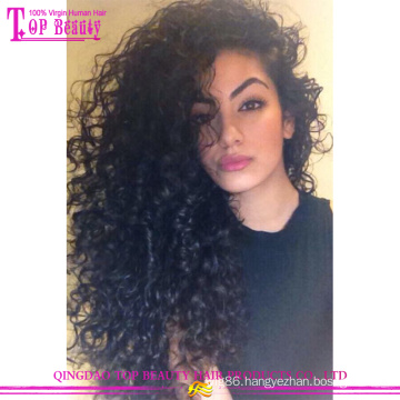 Natural Looking Brazilian Hair Jerry Curl Full Lace Wig